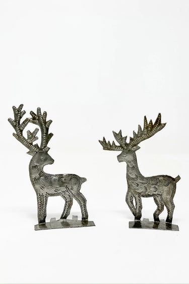 Mini Pair of Standing Reindeer